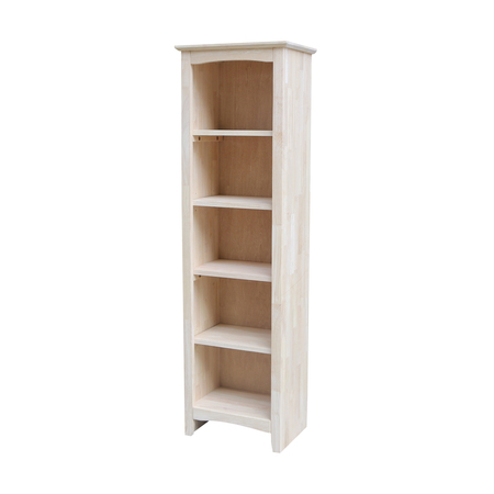 INTERNATIONAL CONCEPTS Shaker Bookcase, 60" H, Unfinished SH-18260A